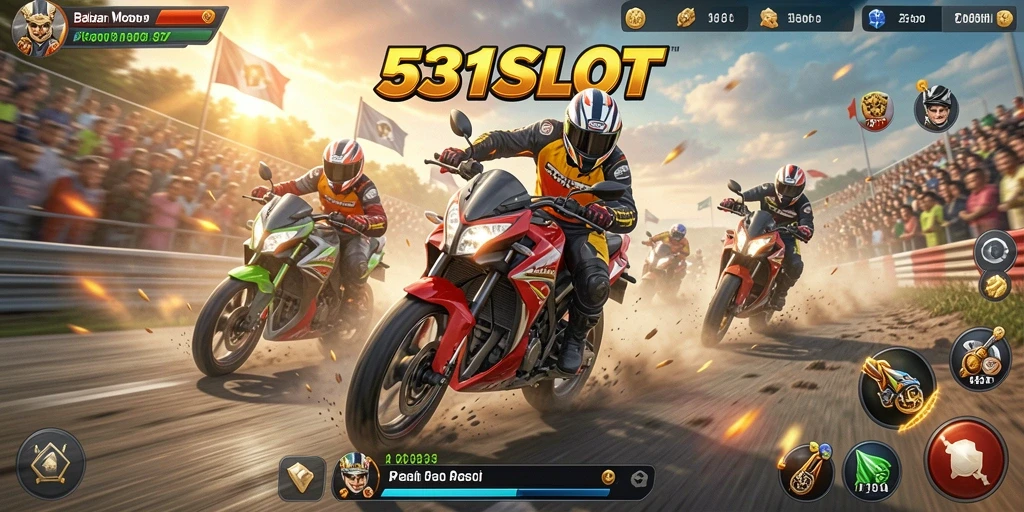 Gameplay seru balapan motor di 531SLOT.