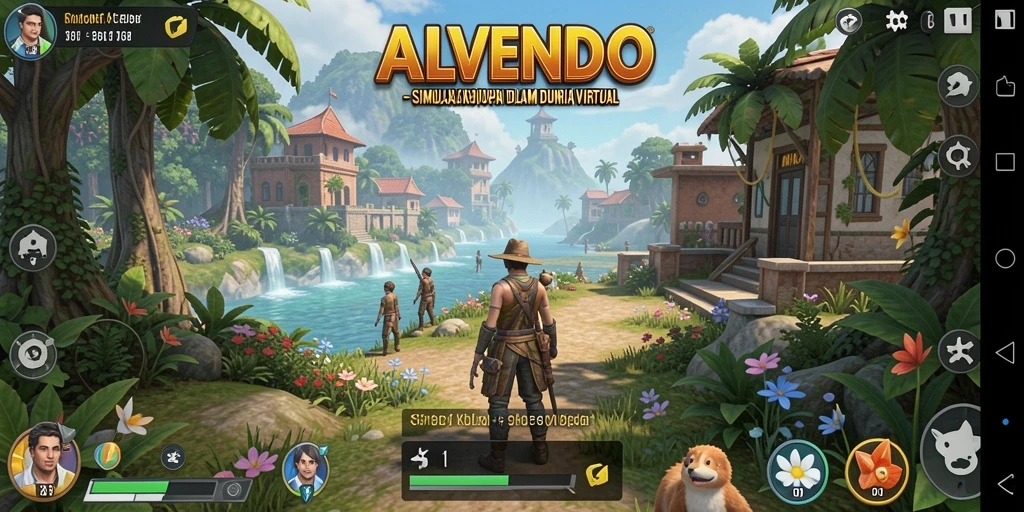 Gameplay ALVENDO yang penuh warna dan interaksi menarik.