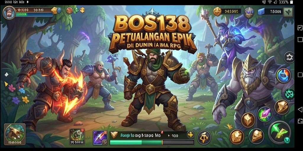Tampilan gameplay BOS138 dengan aksi seru di dunia RPG.