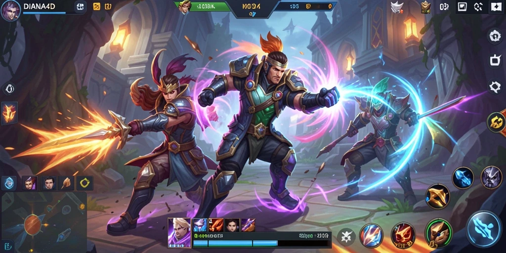Tampilan gameplay seru di DIANA4D dengan aksi pertarungan yang dinamis.