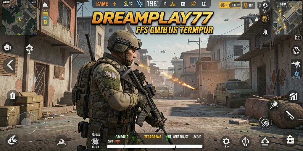 Screenshot gameplay DREAMPLAY77 menampilkan pertempuran yang mendebarkan dan strategi tim.