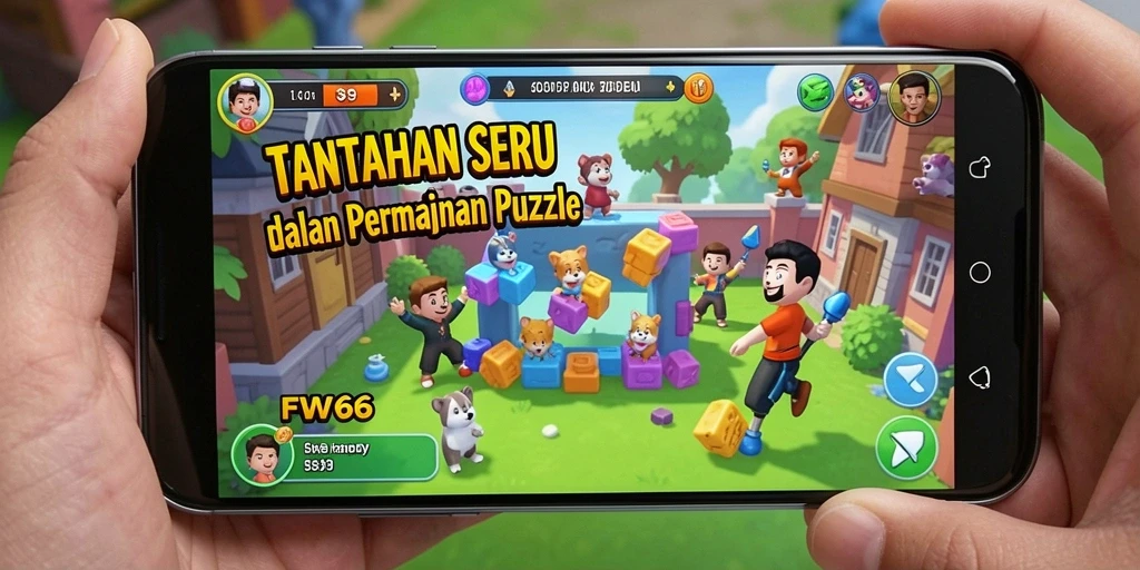 Screenshot utama dari FW66 menampilkan gameplay Puzzle yang seru dan menantang.