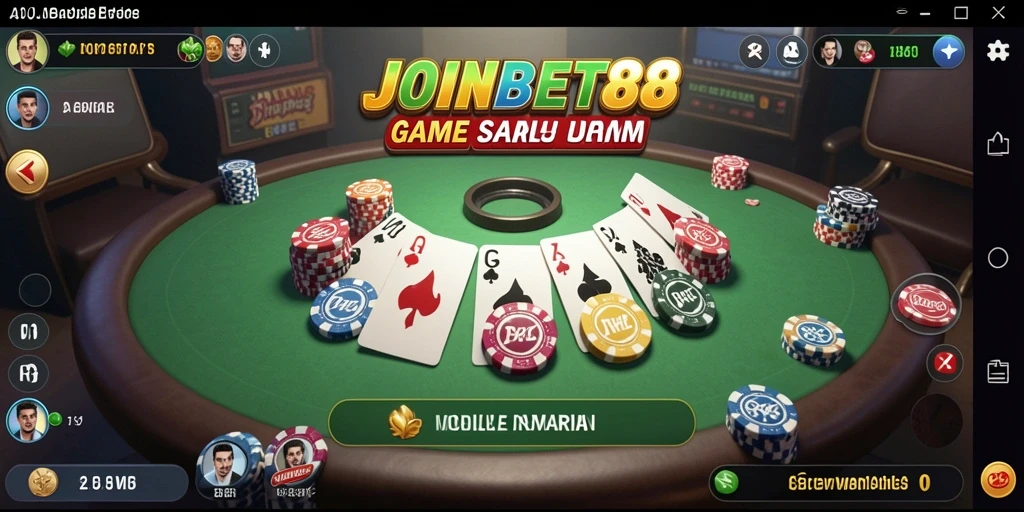 Screenshot JOINBET88 menampilkan aksi seru permainan Gaple.