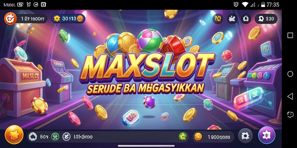 Tangkapan layar MAXSLOT menampilkan momen seru dari gameplay arcade yang mendebarkan.