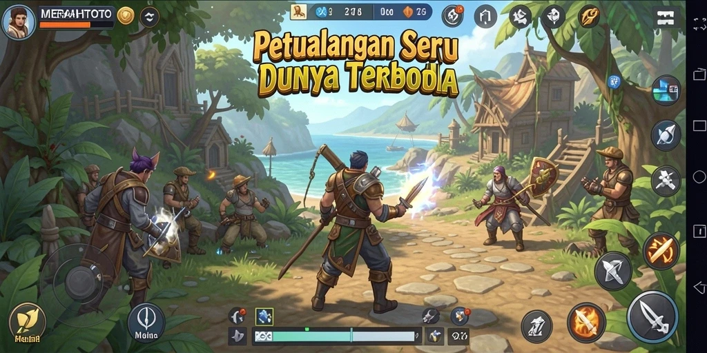Gameplay interaktif di dunia terbuka MERAHTOTO yang menakjubkan.