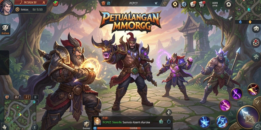 Tampilan gameplay <strong>PCPC7</strong> yang mendebarkan dalam dunia MMORPG.