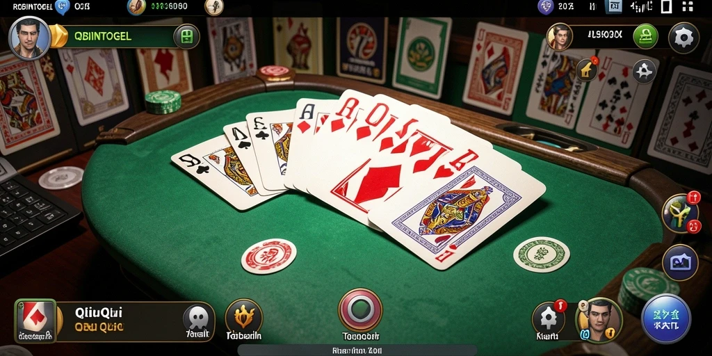 Gameplay seru QiuQiu dalam ROBINTOGEL dengan teman-teman.