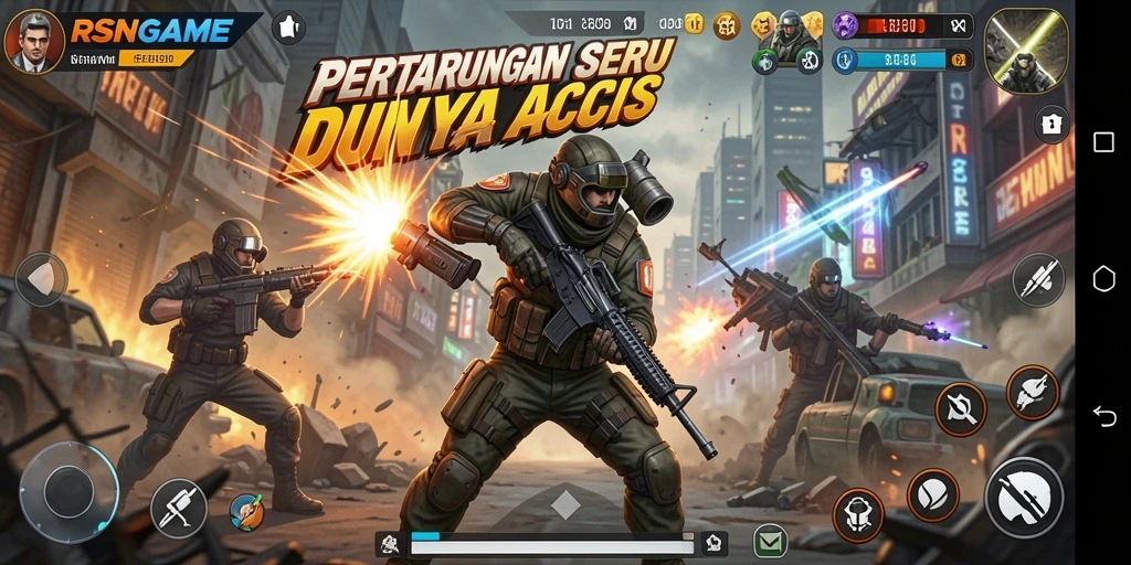 Tampilan gameplay RSNGAME yang penuh aksi dan grafis menawan.