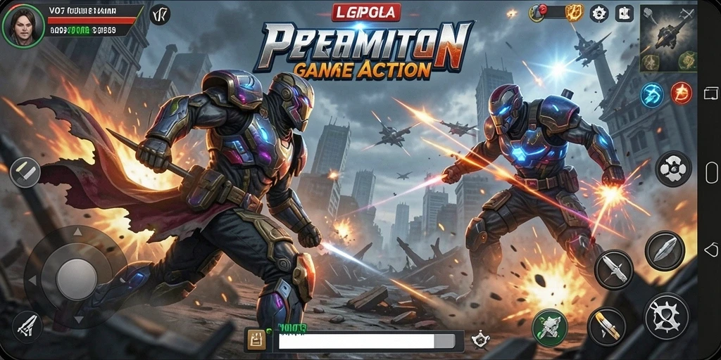 Tampilan aksi mendebarkan dalam gameplay V07 yang penuh tantangan.