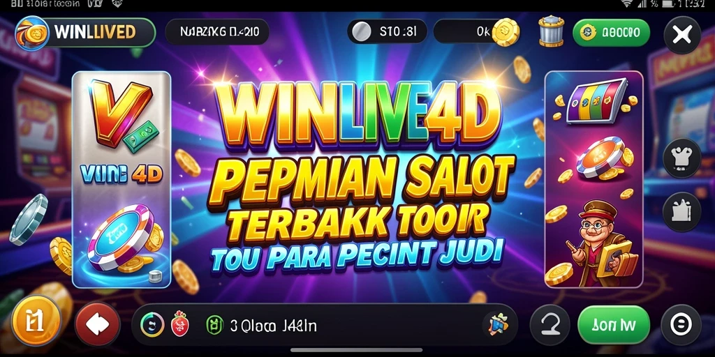 Screenshot gameplay WINLIVE4D yang menampilkan mesin slot yang menarik.