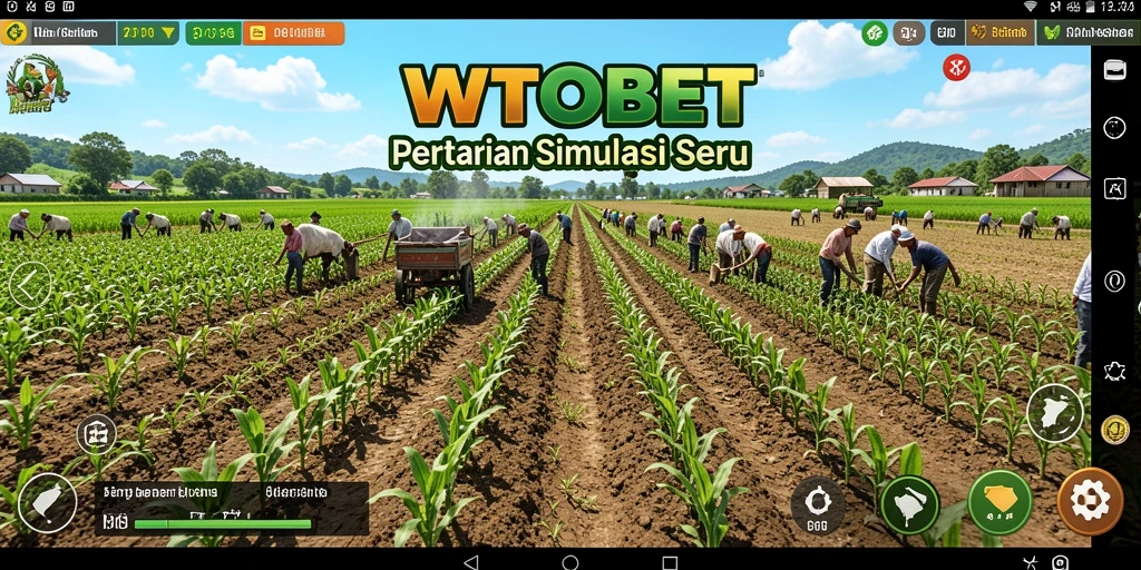 Tampilan gameplay menarik di ladang pertanian WTOBET.