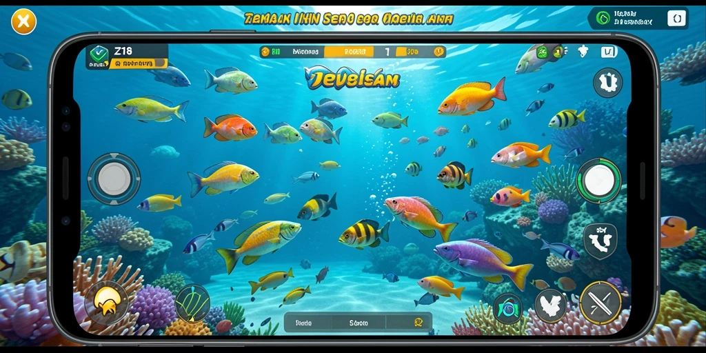Tampilan gameplay Z18 yang seru dengan aksi tembak ikan.