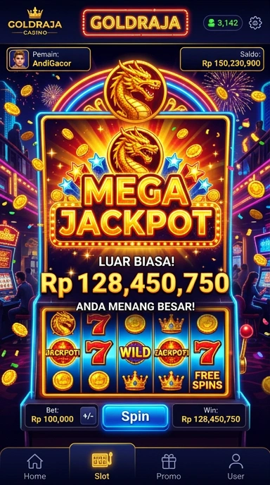 Tampilan utama aplikasi goldraja dengan navigasi yang mudah.