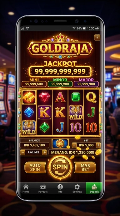Pengguna menikmati koleksi aplikasi lengkap di goldraja.